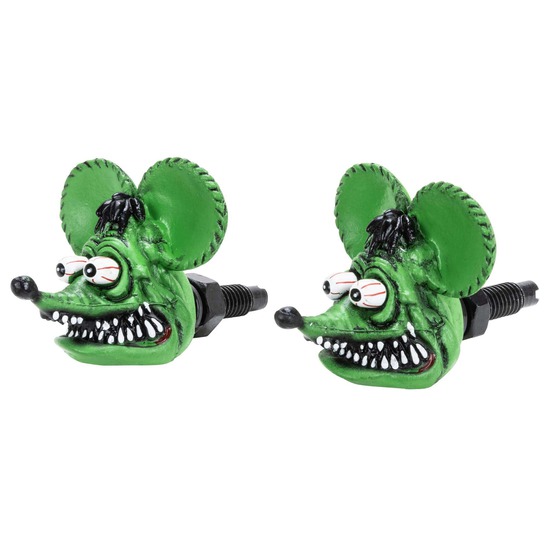 Mooneyes Rat Fink Head License Plate Bolts - Green | eBay