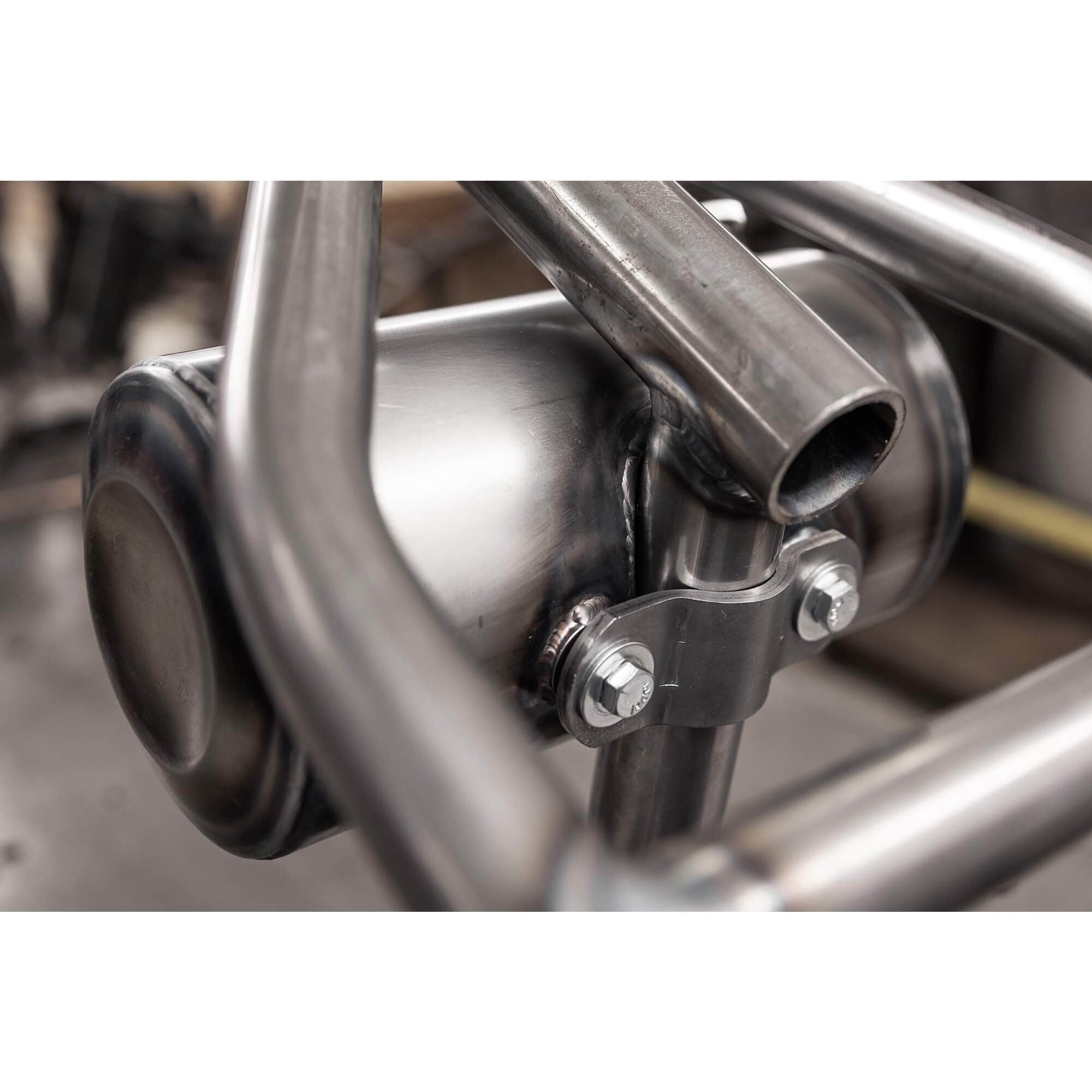 Lowbrow Customs Dished Clamp-On Steel Motorcycle Oil Tank for