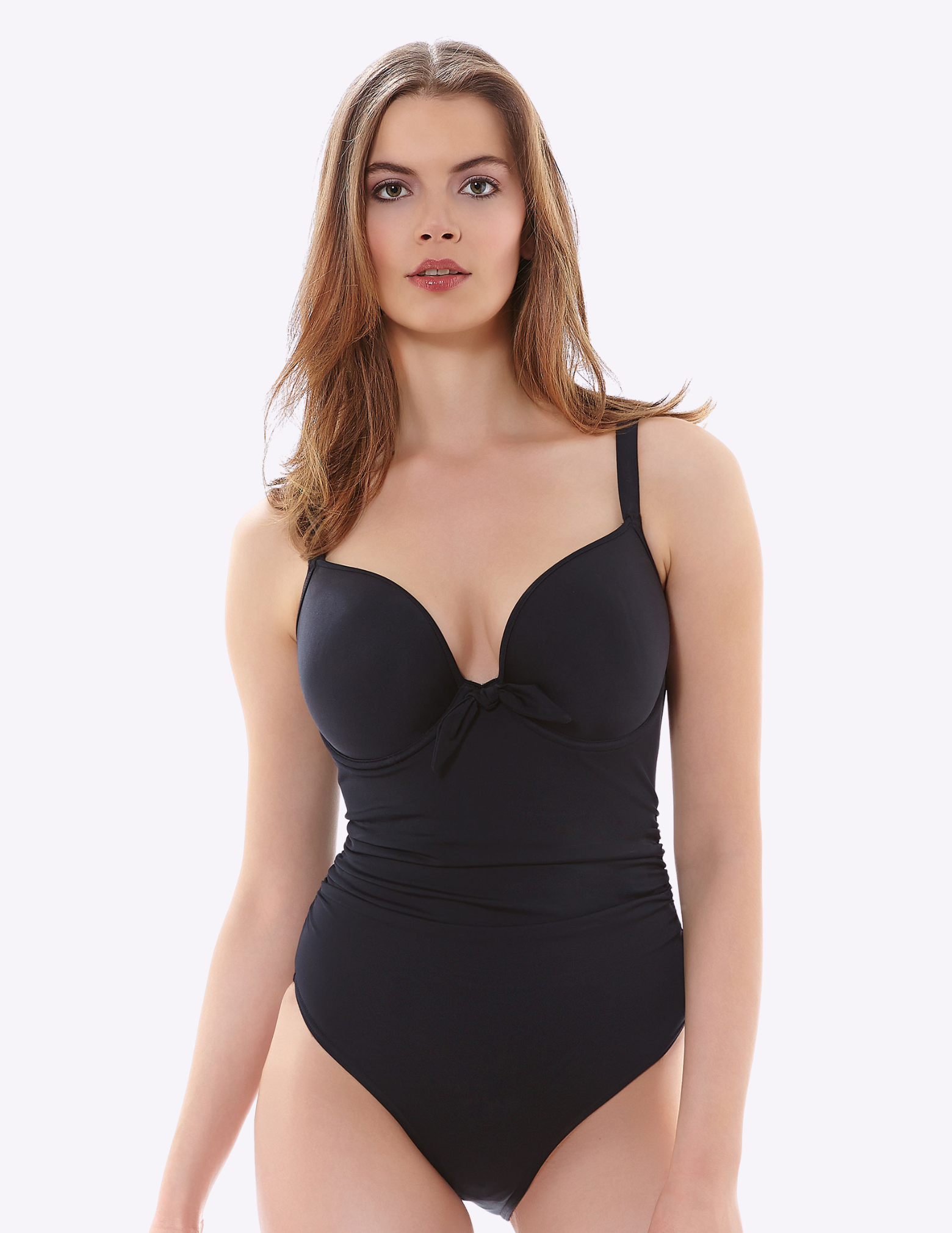 [RECTO] /☆ 25SS RC SCUBA DRESS SWIM SUIT / BLACK Scuba™ Plunge Mini Dress - NAMA