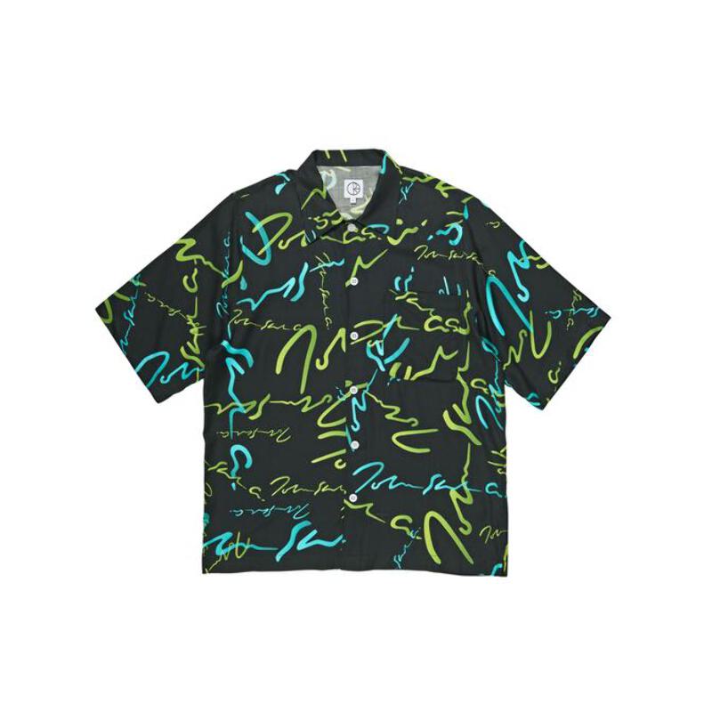 【POLAR SKATE CO】 CLASSIFIEDS SHIRT - BLACK/WHITE POLAR SKATE CO.